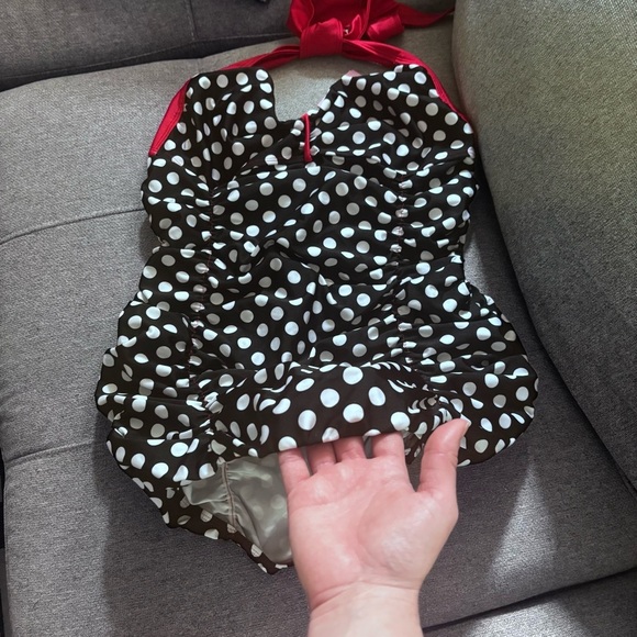 Lolita Girl Retro Pin-Up Bikini – Black White Polka Dot 2-Piece Swimsuit - Picture 8 of 9